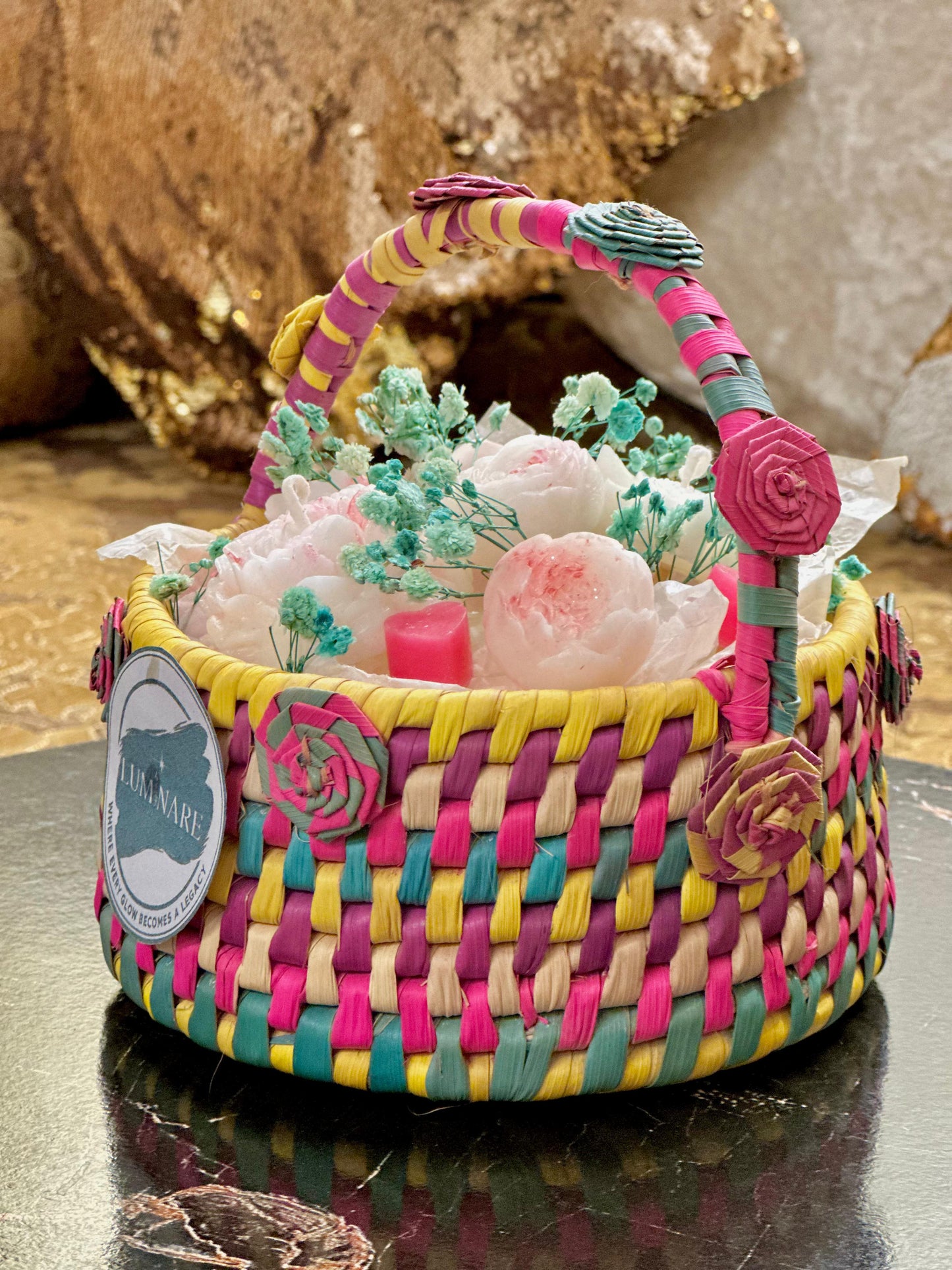 Flower Candle Basket