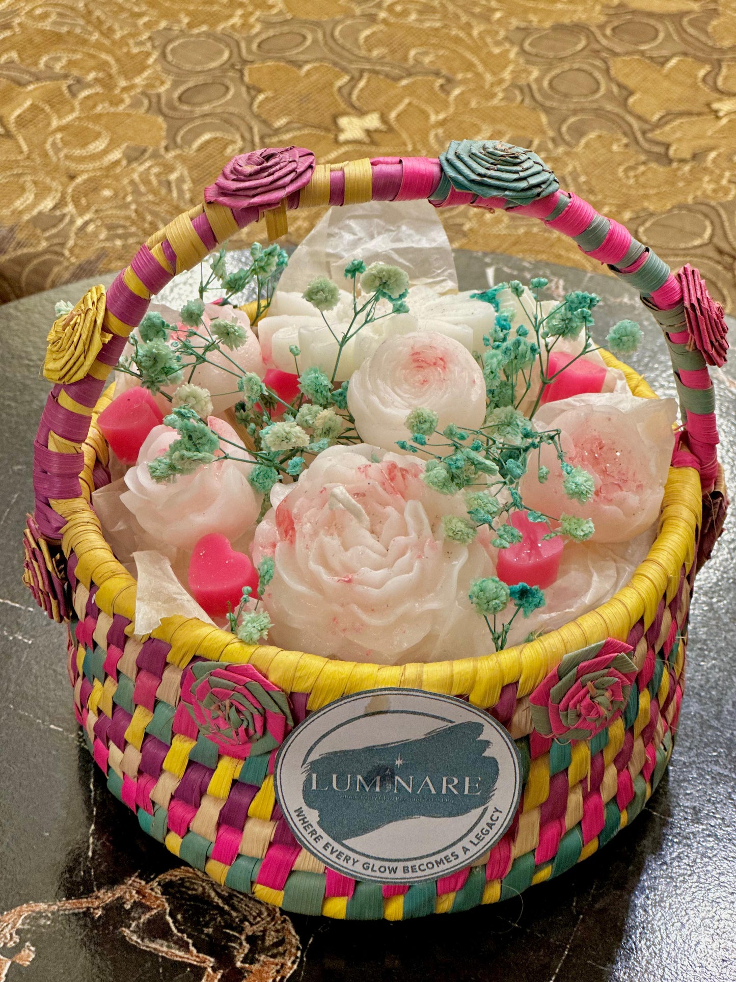 Flower Candle Basket